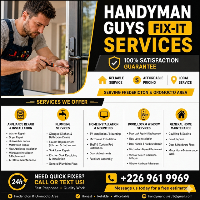 Appliance Repair, Plumbing, Locks & Home Maintenance