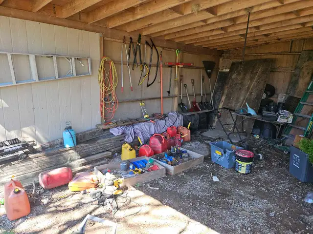 Lots of lawn & garden tools landscaping equipment