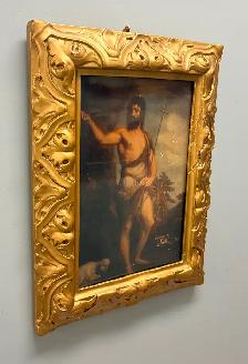 Vintage PRINT Depicting Saint John the Baptist In The Wilderness - Photo 2