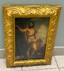 Vintage PRINT Depicting Saint John the Baptist In The Wilderness - Photo 5