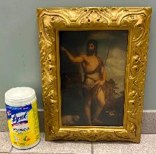 Vintage PRINT Depicting Saint John the Baptist In The Wilderness - Photo 9