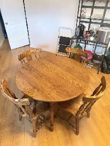 Oak Kitchen Table and Chairs - Photo 2