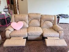Leather Reclining Sofa and Loveseat Set - Photo 4