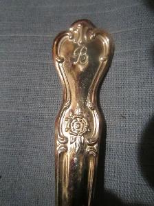 #38-121  SIGNATURE silverware set for 4, Monogramed 'B