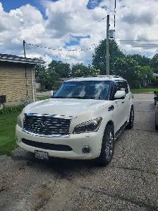 2011 Infiniti QX56 white with beige interior 5.6 L V8