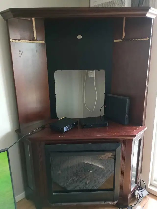 free electric fireplace that works with TV stand corner unit
