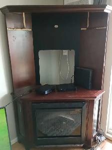 free electric fireplace that works with TV stand corner unit