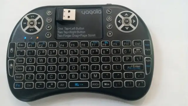Yagala Mini Keyboard with USB Dongle for TV/PC/Tablet