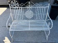 Folding iron garden love seat - $35