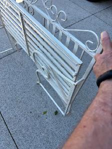 Folding iron garden love seat - $35 - Photo 6