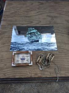 Vintage six pieces bar glass mural - Photo 2