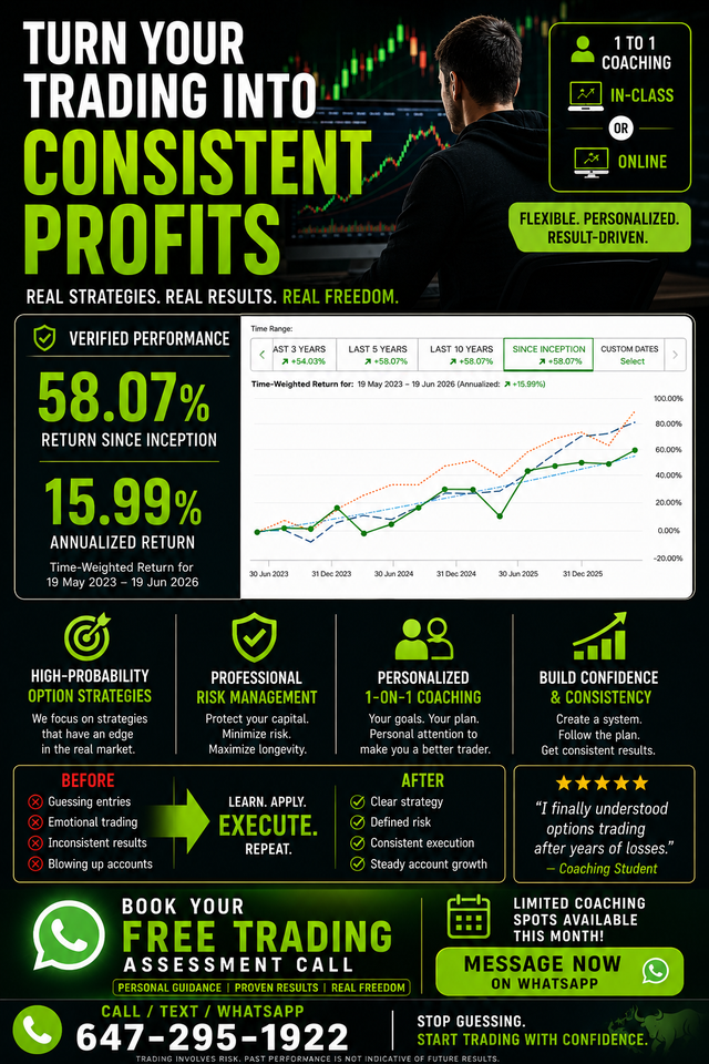 LEARN STOCK OPTIONS TRADING WITH 1-ON-1 COACHING