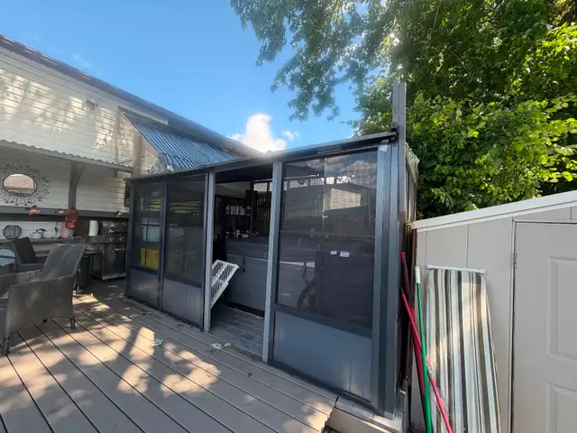 backyard enclosed gazibo