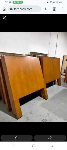 wooden headboards detail and functional king & queen