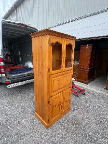 Free delivery used Wooden Display Cabinet with Glass Doors - Photo 6