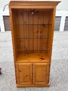 Free delivery used  Display Cabinet with Glass Shelves and Light - Photo 5