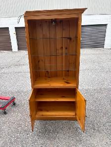 Free delivery used  Display Cabinet with Glass Shelves and Light - Photo 8