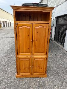 Free delivery used Wooden Armoire/Cabinet with Shelves