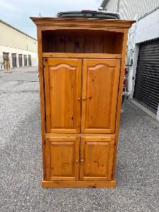 Free delivery used Wooden Armoire/Cabinet with Shelves - Photo 2