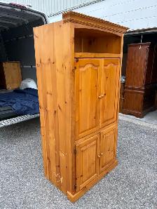 Free delivery used Wooden Armoire/Cabinet with Shelves - Photo 3