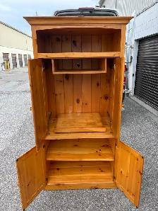 Free delivery used Wooden Armoire/Cabinet with Shelves - Photo 7