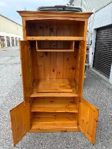 Free delivery used Wooden Armoire/Cabinet with Shelves - Photo 8