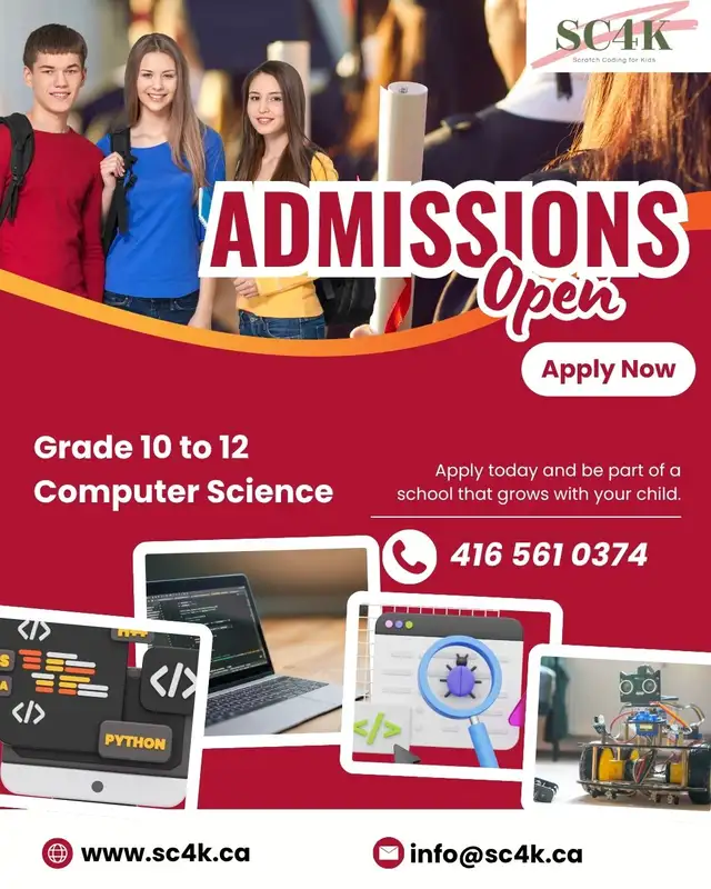 Computer Science classes for grade 10 to 12