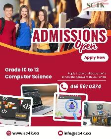Computer Science classes for grade 10 to 12