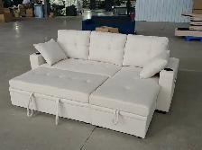 Urgent clearance sale on stylish white 3 seater sofa bed