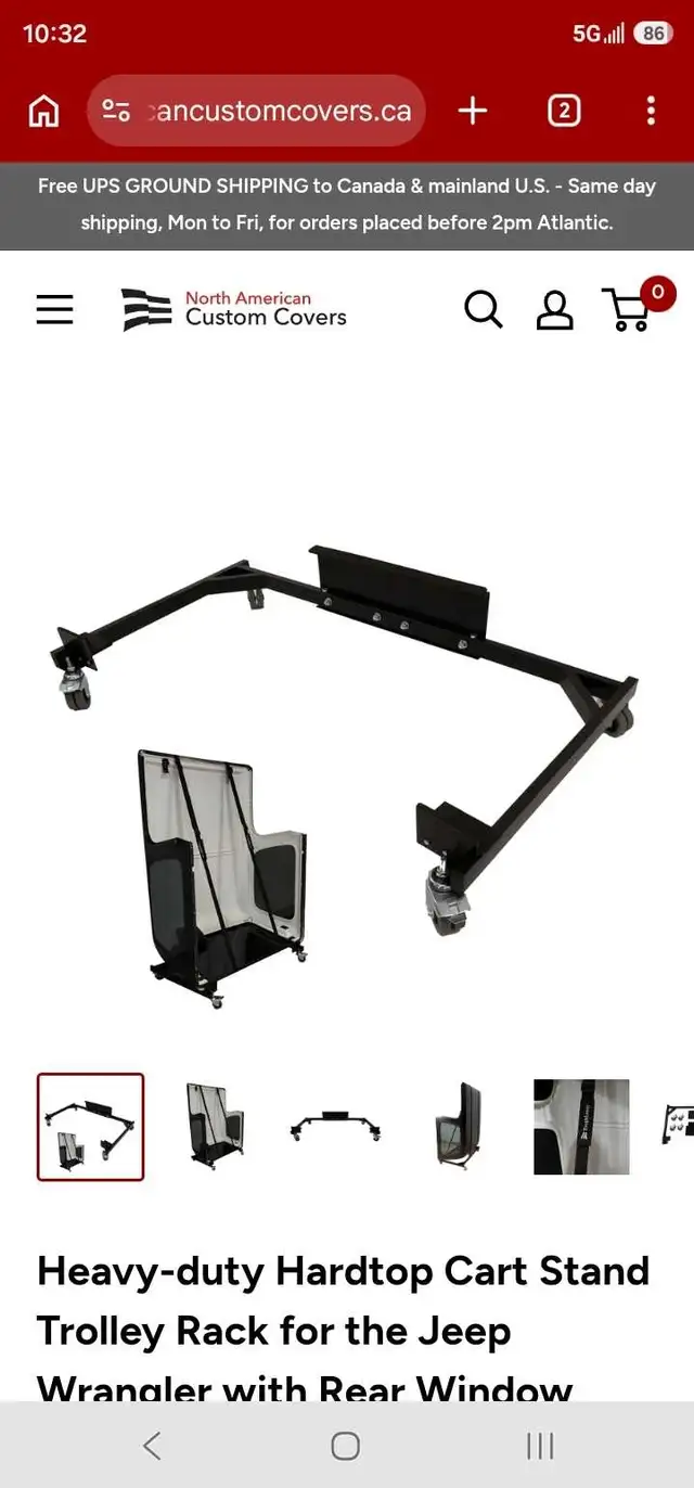 Hardtop Cart Stand Trolley Rack for the Jeep Wrangler JL