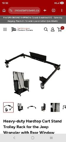 Hardtop Cart Stand Trolley Rack for the Jeep Wrangler JL