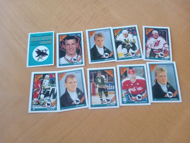 Carte Hockey O-Pee-Chee91-92 SharksSan Jose 10 cartes170626-648