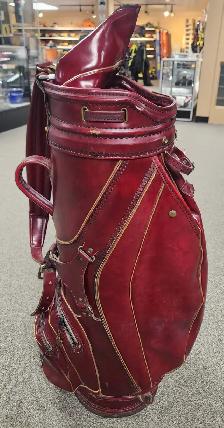 Burton Vintage Red Leather Golf Bag