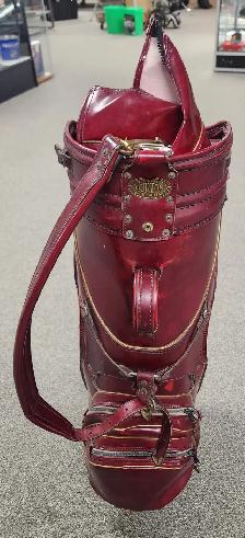 Burton Vintage Red Leather Golf Bag - Photo 3