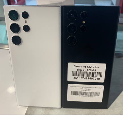 Unlocked Samsung S22 Ultra(128 GB) 1-year warranty
