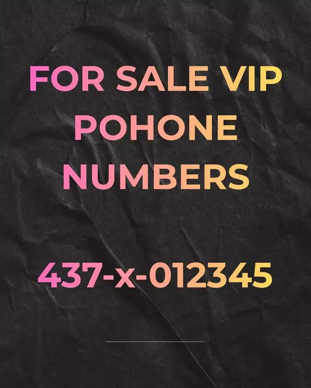 Upgrade your business phone Number to a more unique one!416,647