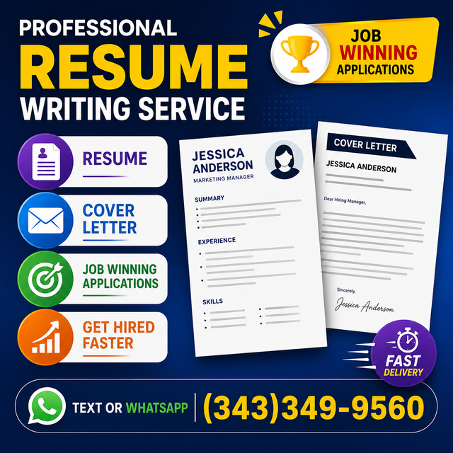 RESUME WRITING SERVICE, COVER LETTER JOB WINNING APPLICATIONS