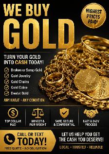 WE BUY GOLD – TOP CASH PAID!