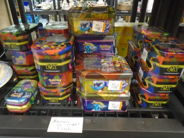 Empty Pokemon tins