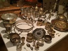 antique tantalus and silver plate/ brass - Photo 2