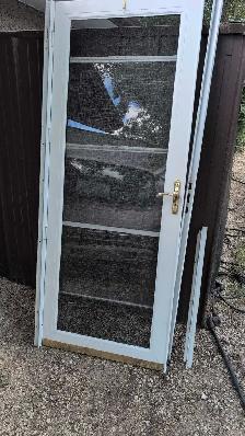 32' aluminum Storm door with top and bottom screen