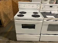 Cuisinière blanche ronds serpentins Moffat