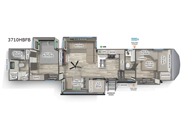 2027 Forest River RV Sandpiper 3710HBFB