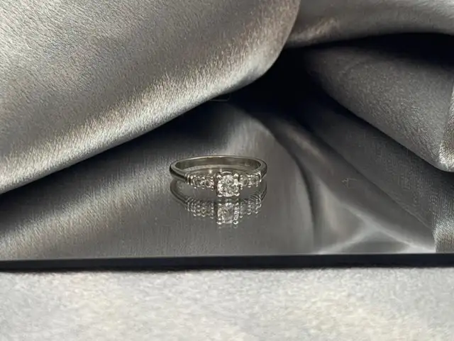 18Kt White Gold 0.37ct Diamond Engagement Ring $1245