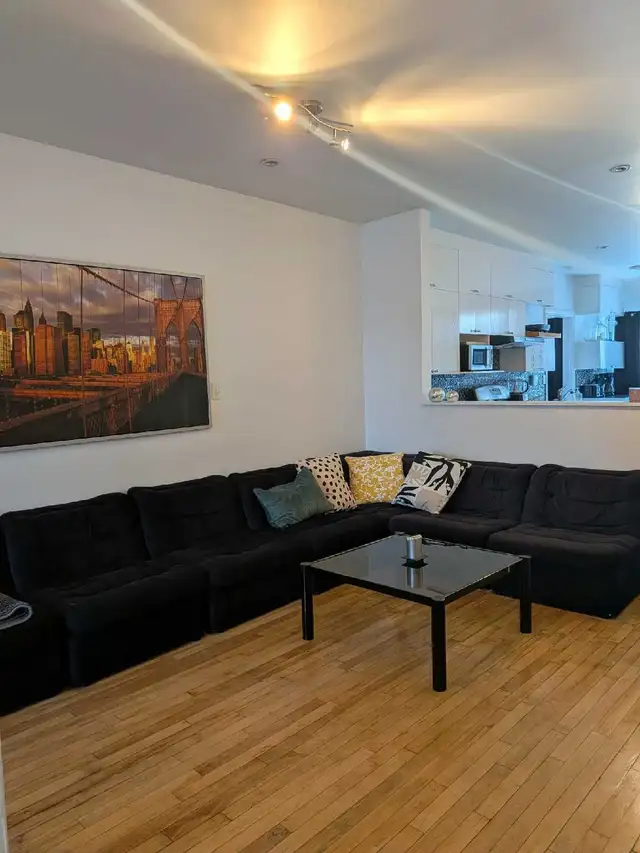 3 chambres,meublé,éclairé,chauffé,WIFI,métro JOLIETTE,terrasse