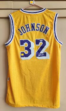 NBA LA Lakers - Magic Johnson Autographed Basketball Jersey