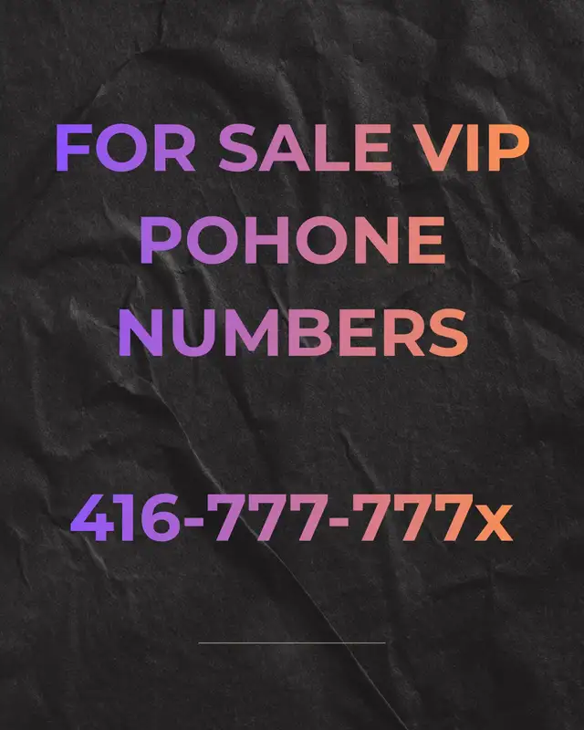 Stand out from the crowd with a VIP 416.647 memorable number