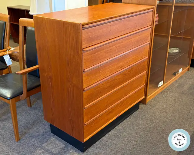 Wonderful Westnofa Norway Mid Century Teak Highboy at Charmaines