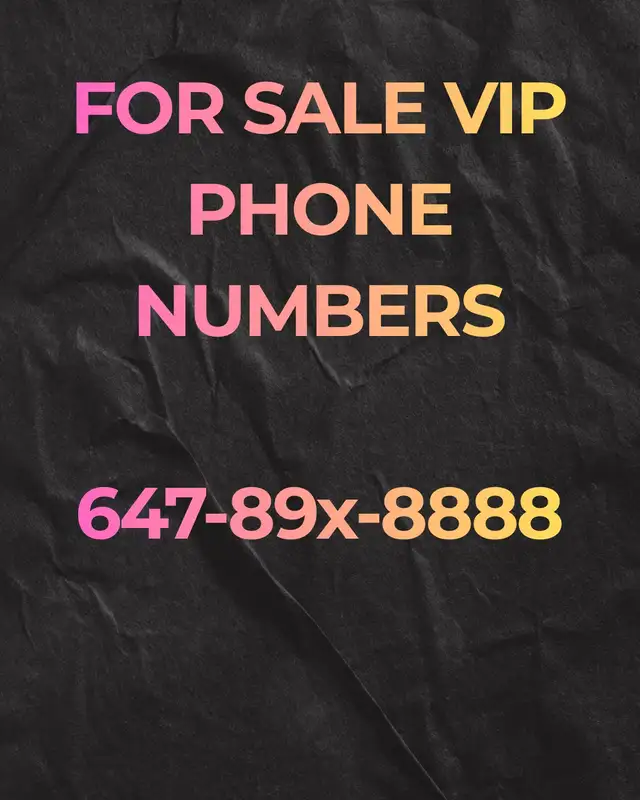 Your Perfect Connection Awaits: 416/647/905 Numbers for Sale!