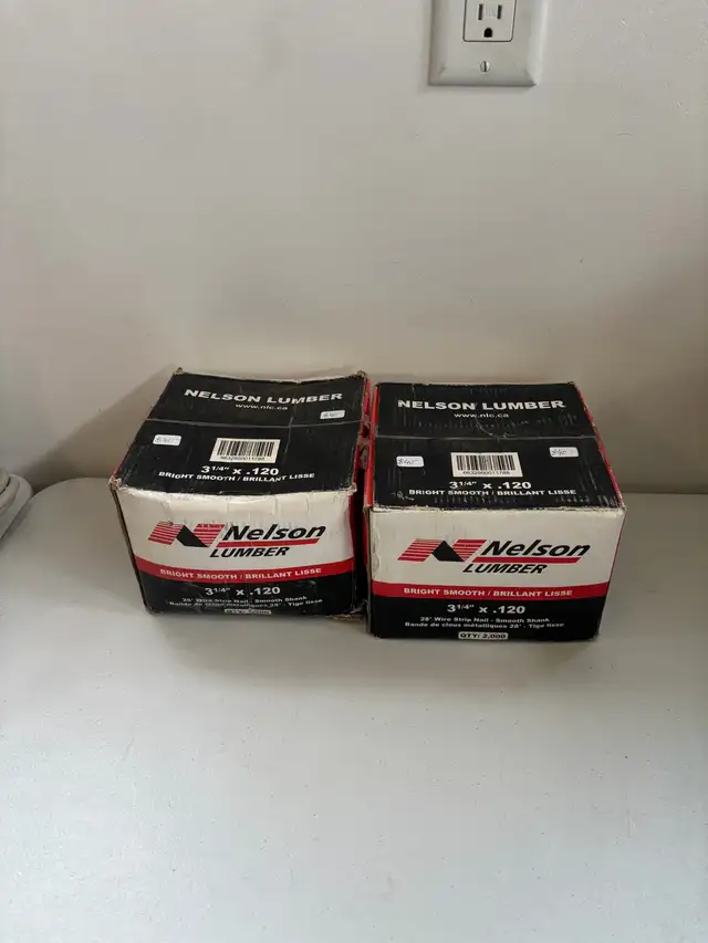2 Boxes Nelson Lumbar Framing Nails – 3¼" x .120